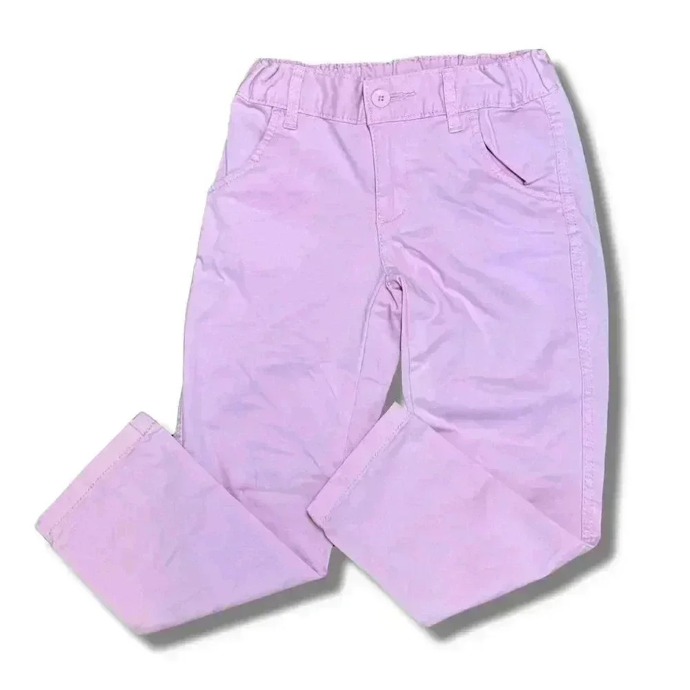 🌟 Faded Glory Girls' Pink Adjustable Waist Pants Size 6X Casual 🌟